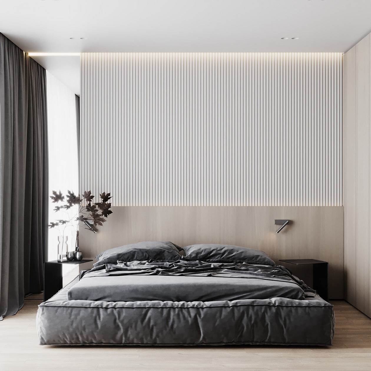 原木+高级灰 打造出既精致又有质感的住宅