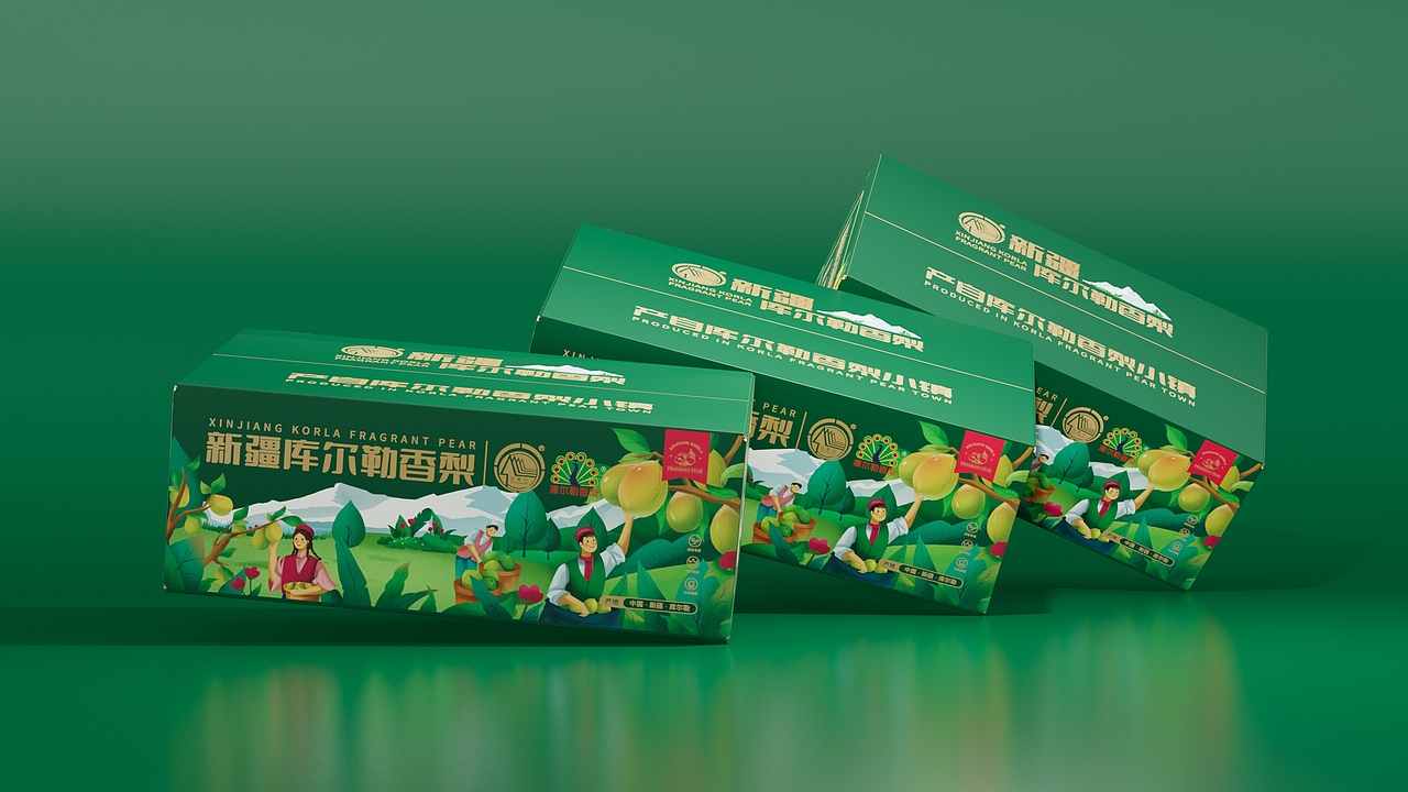 必燃创意×圣果村 库尔勒香梨包装设计