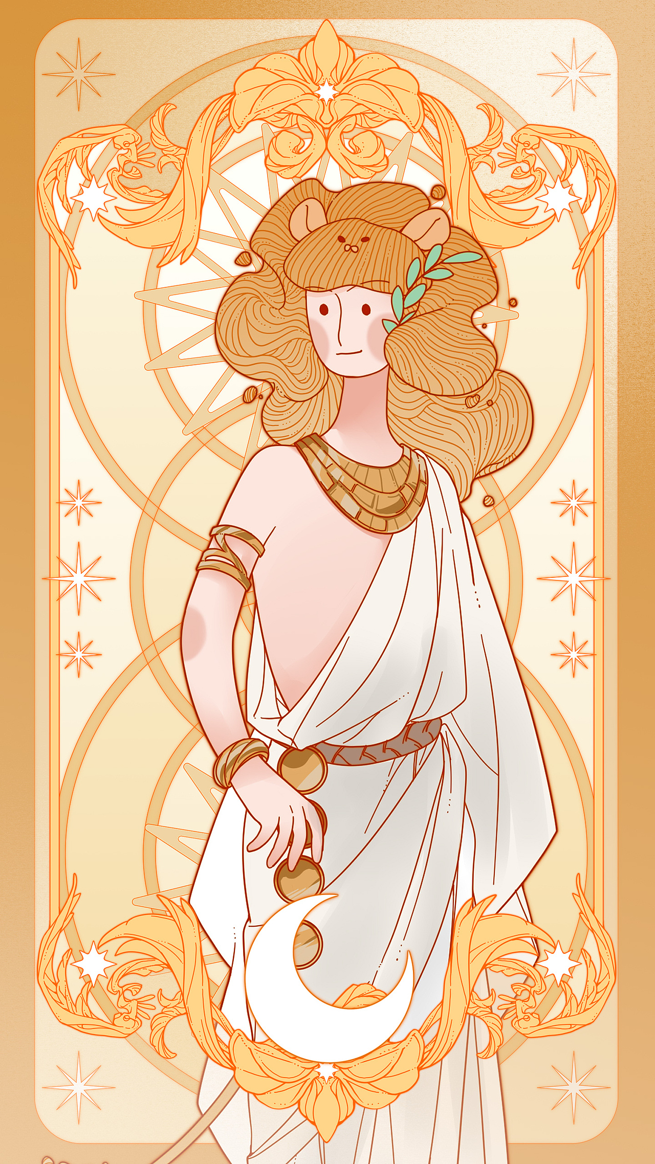 《十二星座》系列原创卡牌插画/②巨蟹、双子、狮子（图ZMzcwMzA4ODc2） - 商业插画 - 站酷设计师咩咩莫西原创素材 - 站酷ZCOOL