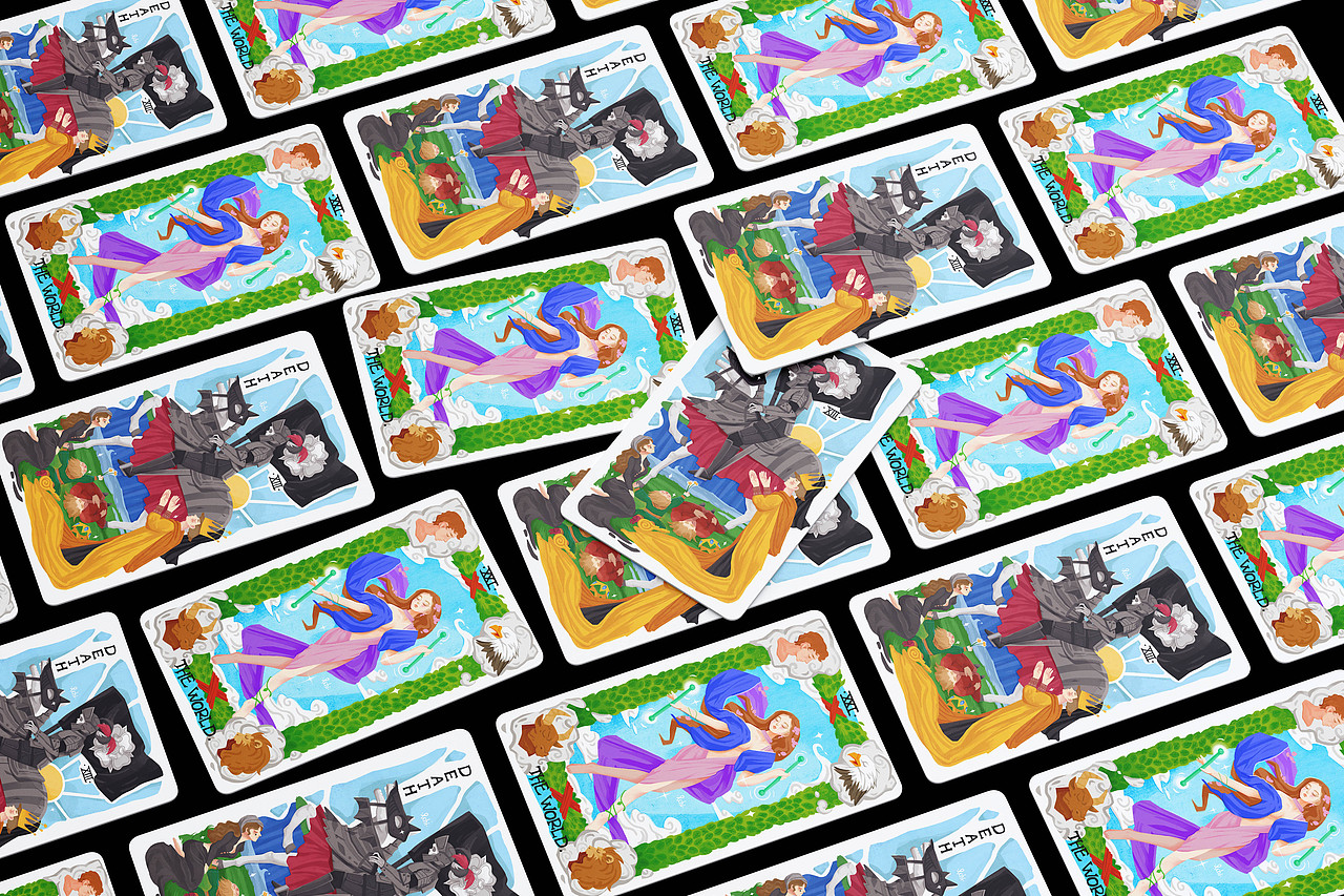 《梦游者》塔罗牌-78张原创插画设计