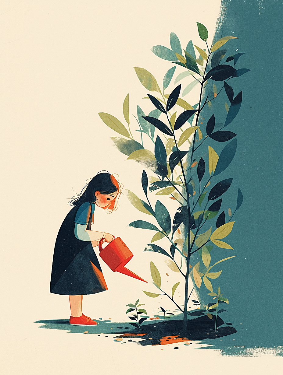 植树节插画海报