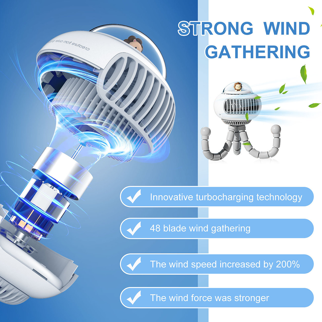 亚马逊婴儿风扇主图 A+设计
