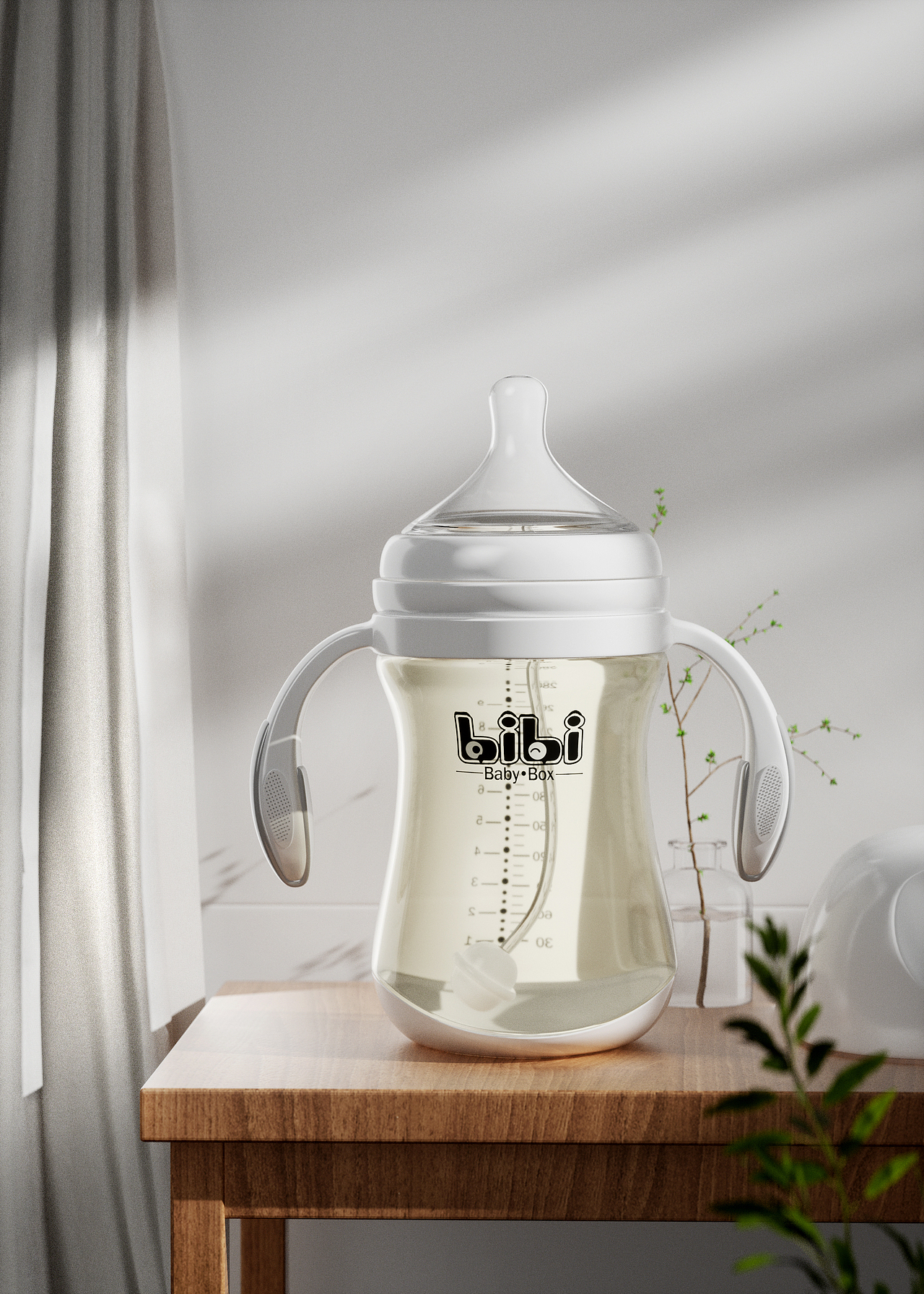 产品渲染-婴儿奶瓶