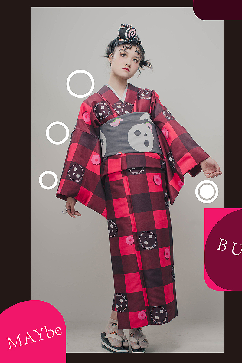 鸮球球2020万圣节小纹和服四件套设计