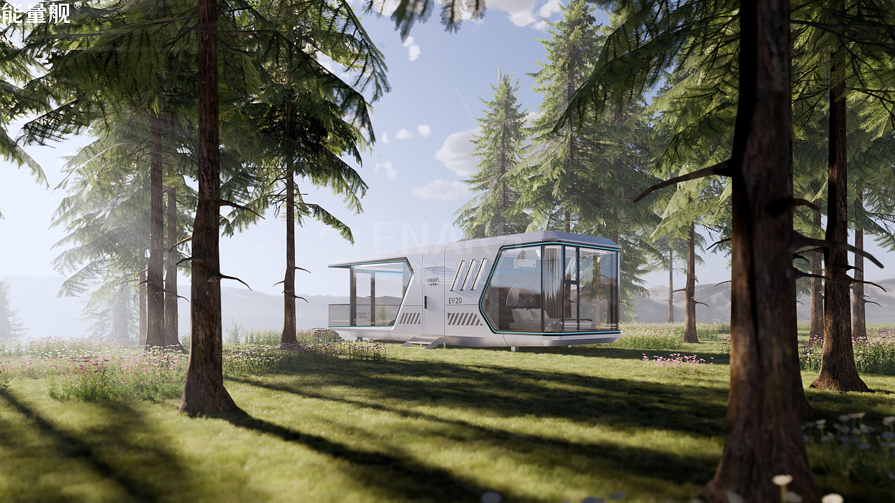 可移动太空舱民宿能量舰EV20：未来之旅的银灰奇迹（图ZMzU0Mjg4MzQw） - 建筑设计 - 站酷设计师HUJI互集原创素材 - 站酷ZCOOL