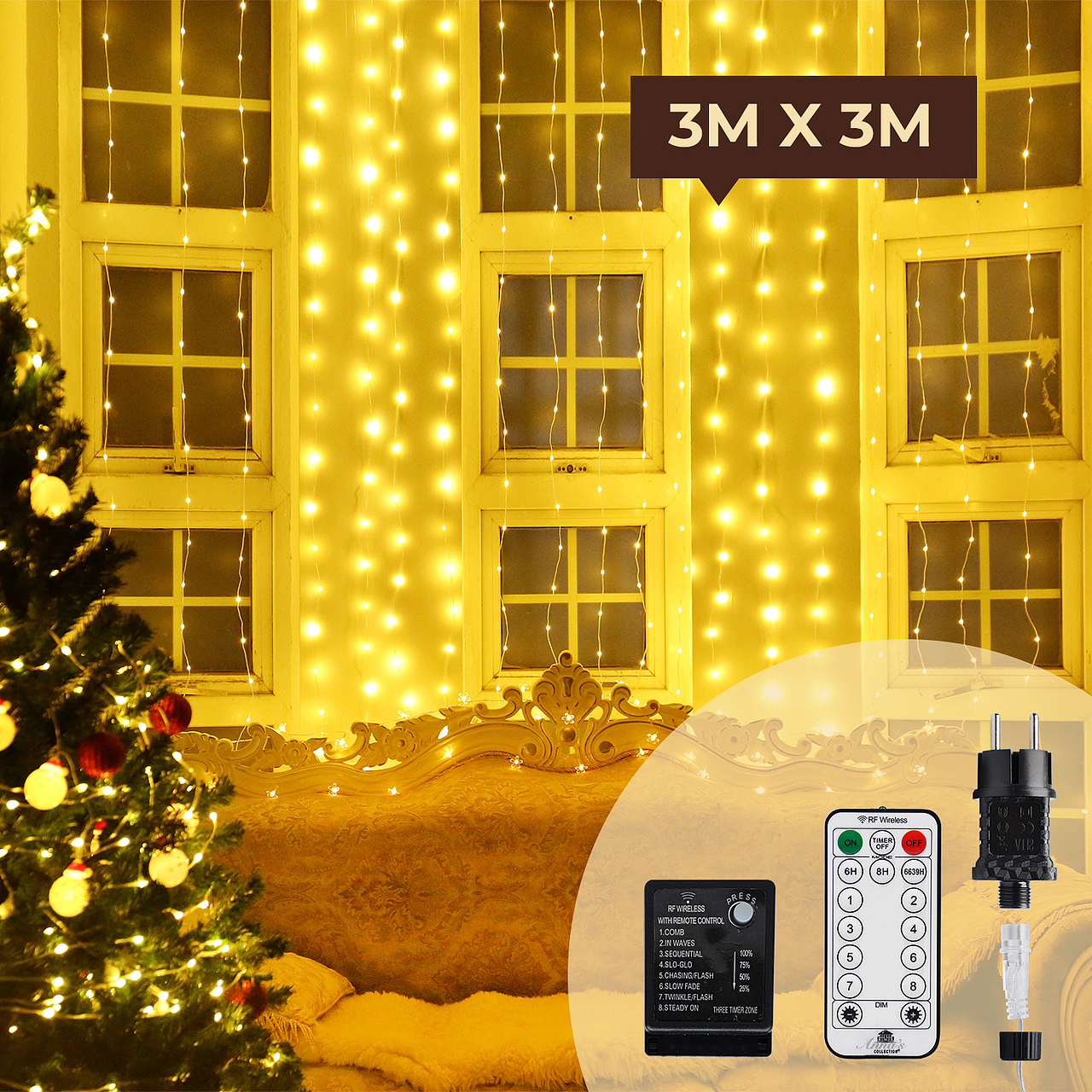 亚马逊户外星星灯带主图与A+