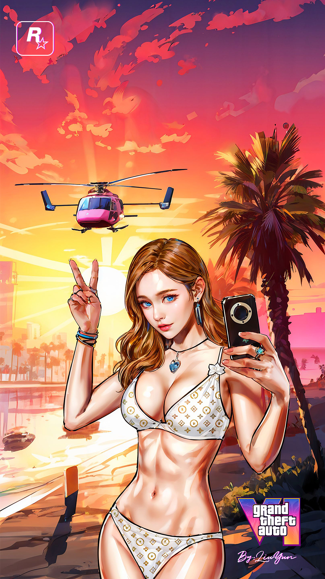 我花了3天,用AI制作了一套GTA6壁纸!(图ZMzU3MDIwOTQ4) - AI作品 - 站酷设计师黄彬AIGC原创素材 - 站酷ZCOOL