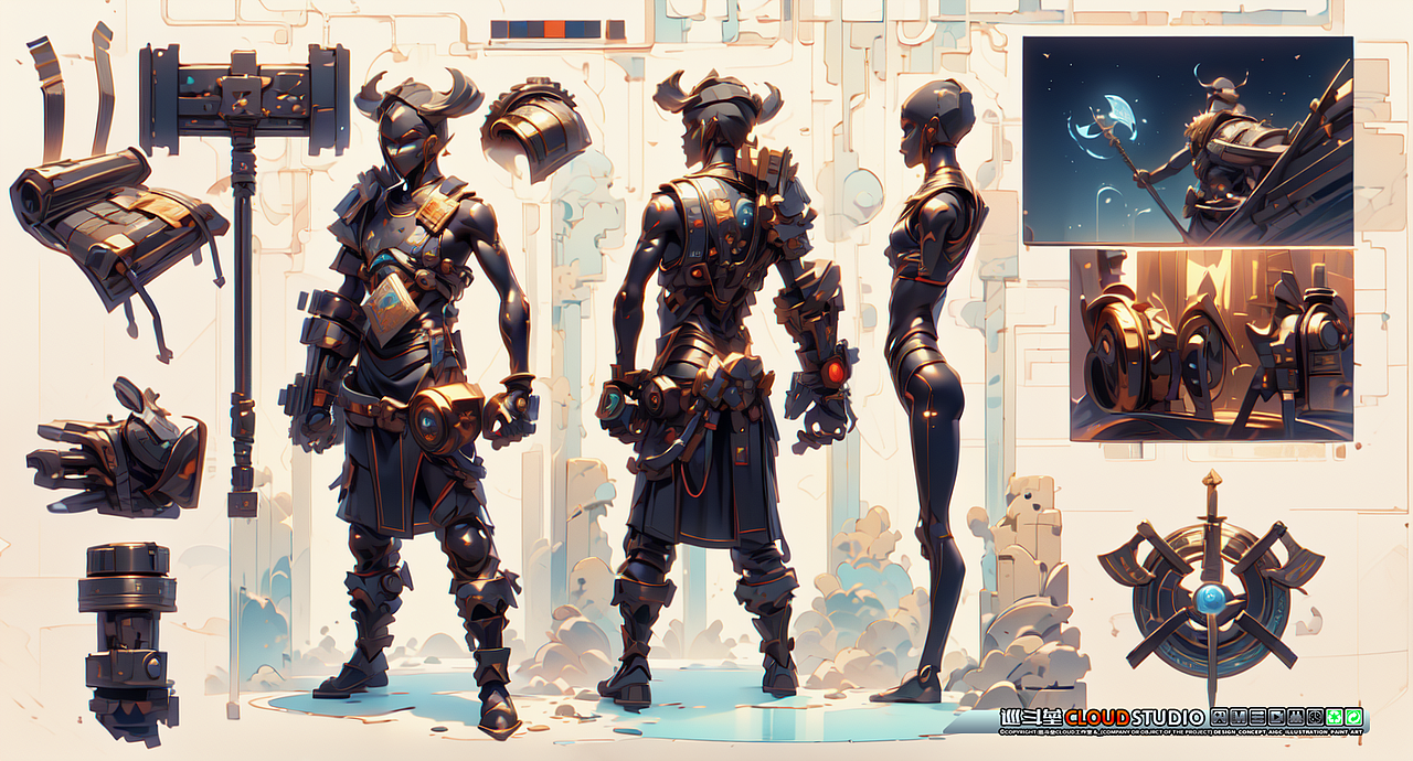 AI原画二次元古典动画风格