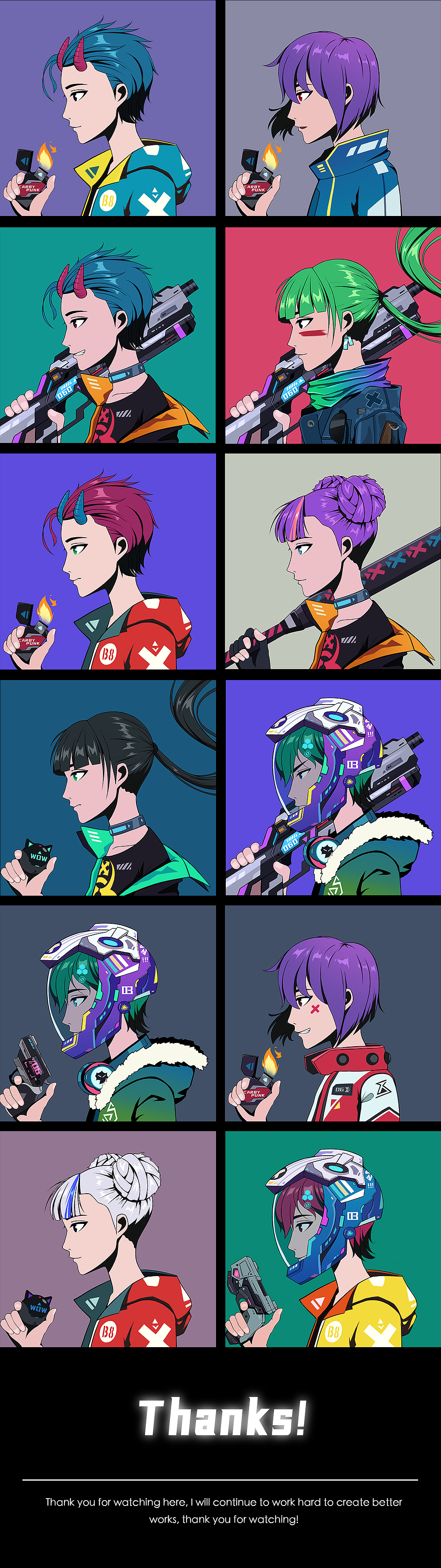 朋克少年    |     元宇宙NFT赛博风头像punk boy