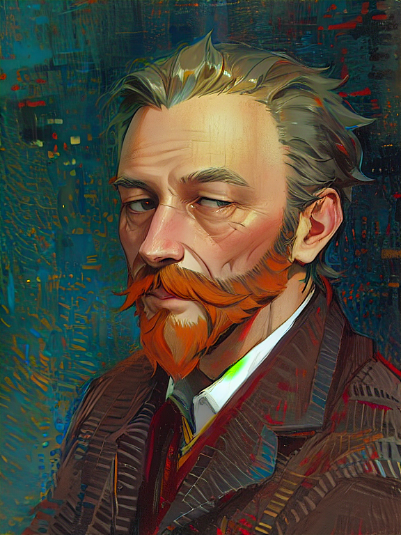 AI绘画丨梵高自画像二次创作(第二弹)