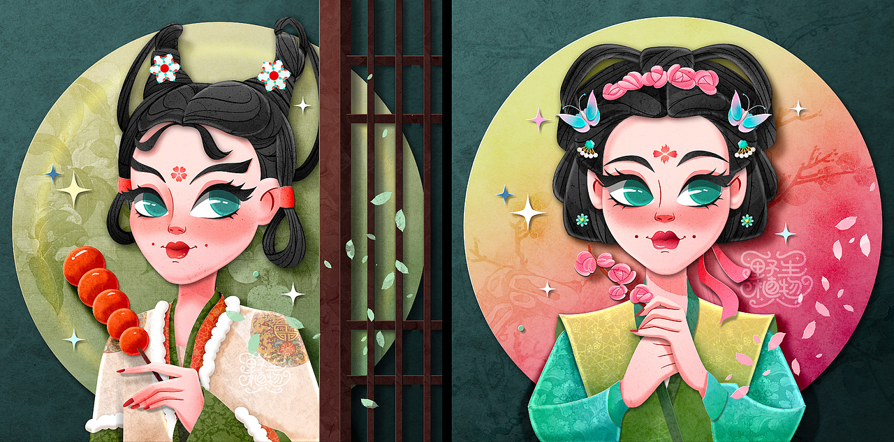 我的女孩|剪纸插画人物系列-AR(图ZMzIyMDM0NTM2) - 艺术插画 - 站酷设计师野生植物Y原创素材 - 站酷ZCOOL