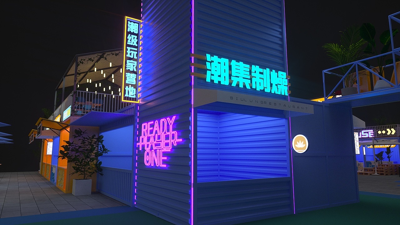 天台夜市（图ZMzIzOTY2NDUy） - 建筑/空间 - 站酷设计师超弦设计原创素材 - 站酷ZCOOL