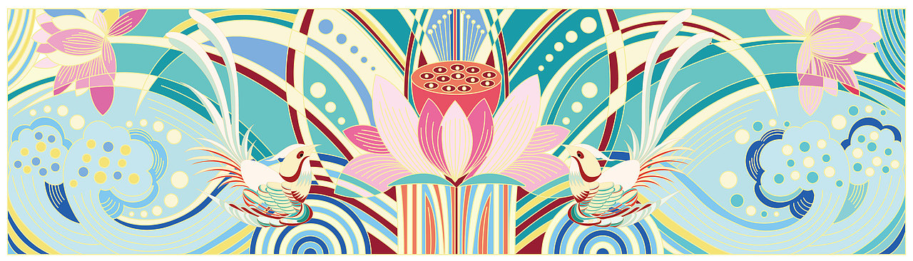 映日荷花别样红（图ZMzEzMzU4MTE2） - 商业插画 - 站酷设计师洪标原创素材 - 站酷ZCOOL