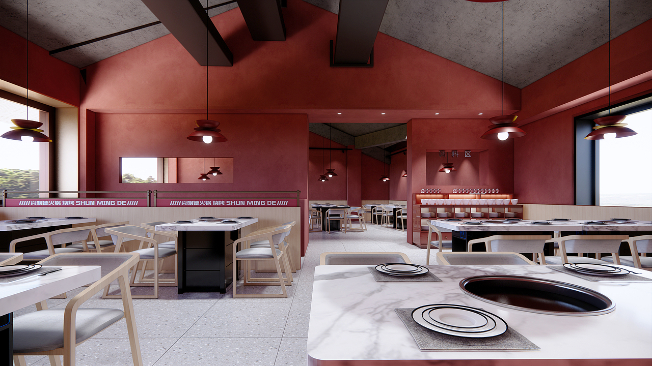 火锅&烧烤店——餐饮空间设计（图ZMzQ4NTczMjUy） - 建筑设计 - 站酷设计师小孙同学原创素材 - 站酷ZCOOL