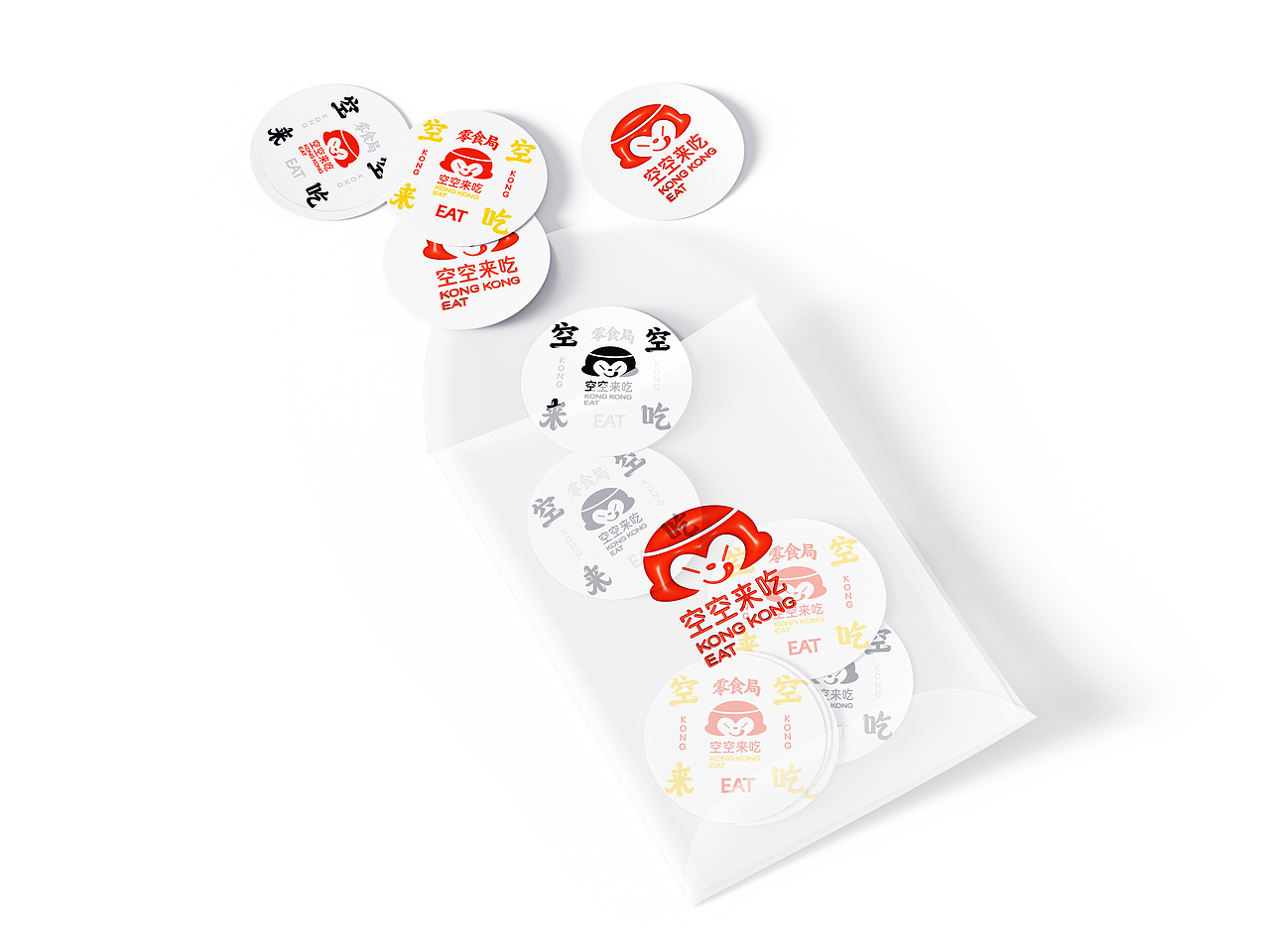 零食品牌LOGO设计丨空空来吃丨 LOGO设计