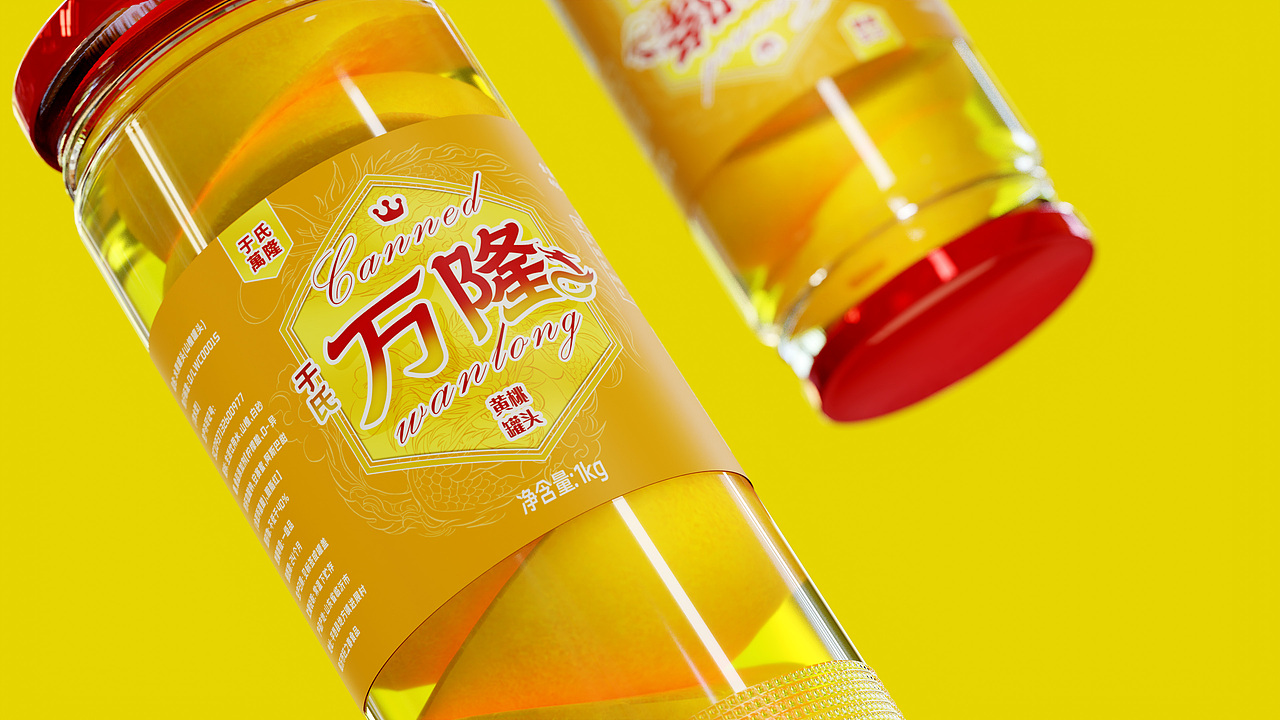 于氏&万隆水果罐头系列包装设计(来自草木青)