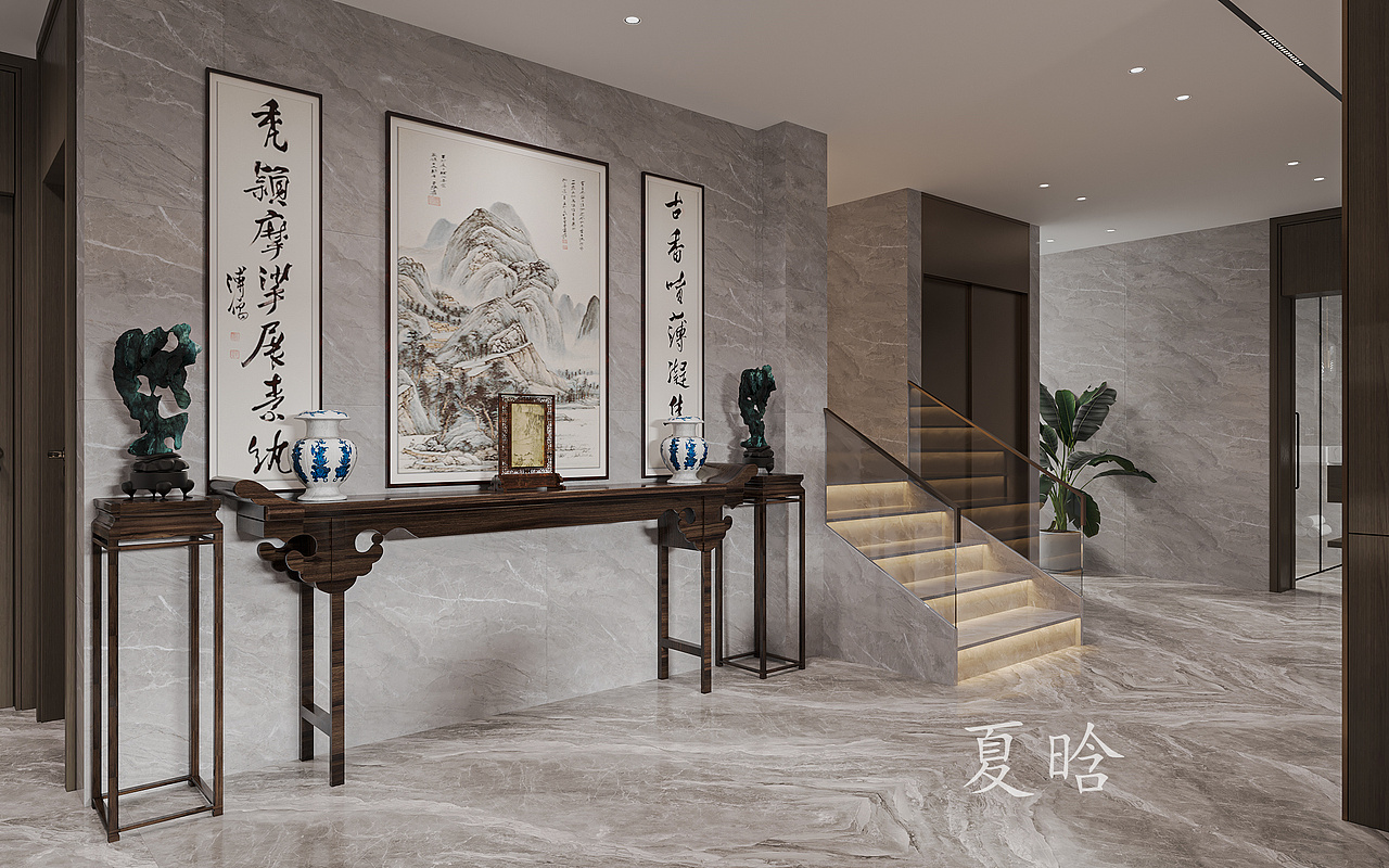 不同的设计方式的体现是不同的人生追求 #新中式（图ZMzY5NDc3MjAw） - 家装设计 - 站酷设计师夏晗12原创素材 - 站酷ZCOOL