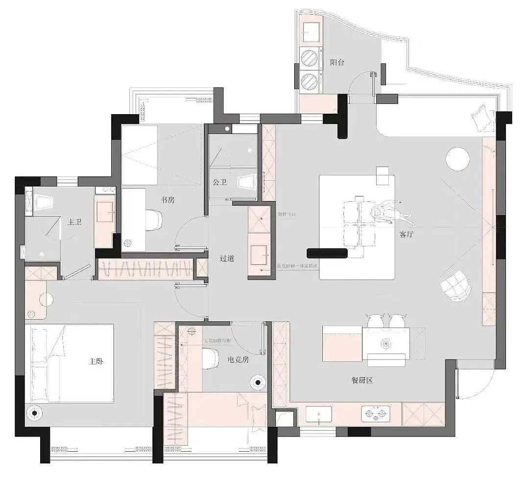 莫兰迪色系婚房,看如何打造两位学霸的温柔别致二人居
