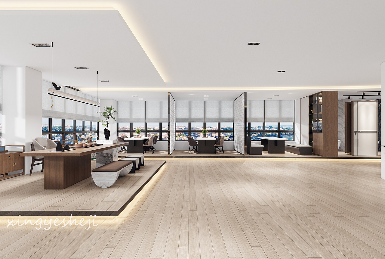 星夜設(shè)計--辦公展廳（圖ZMzM4MDI1NjY4） - 商業(yè)空間設(shè)計 - 站酷設(shè)計師許欣然xr原創(chuàng)素材 - 站酷ZCOOL