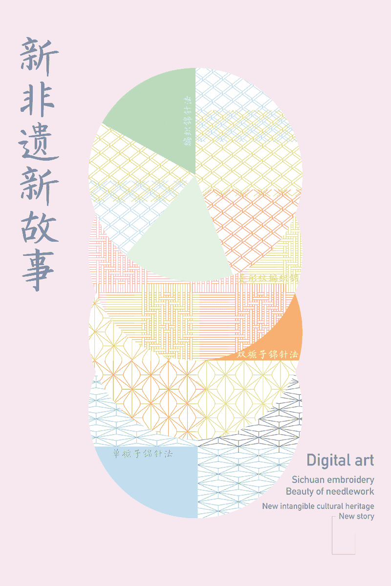 蜀绣针法之美（图ZMjk3ODAxNzky） - 海报 - 站酷设计师易口井原创素材 - 站酷ZCOOL