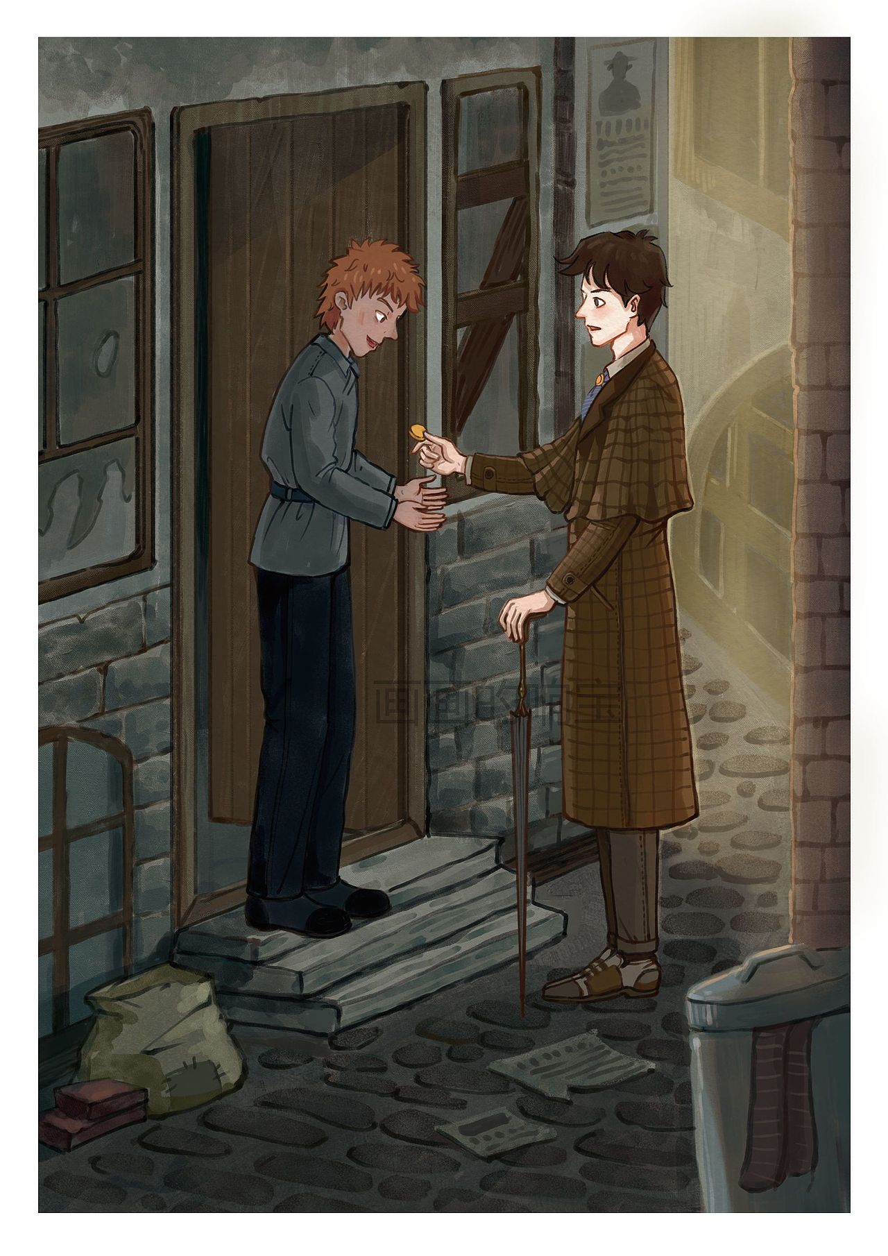 《福尔摩斯探案》插图（图ZMzY3Mjk3NDUy） - 儿童插画 - 站酷设计师插画师晨焕原创素材 - 站酷ZCOOL