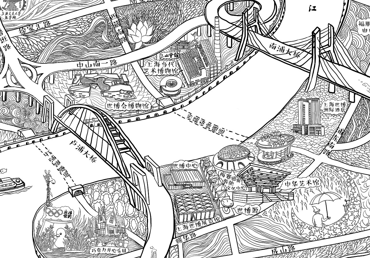 如何画城市手绘地图?(附教程)(图ZMzIzNDY2ODA4) - 创作习作 - 站酷设计师七七碰原创素材 - 站酷ZCOOL