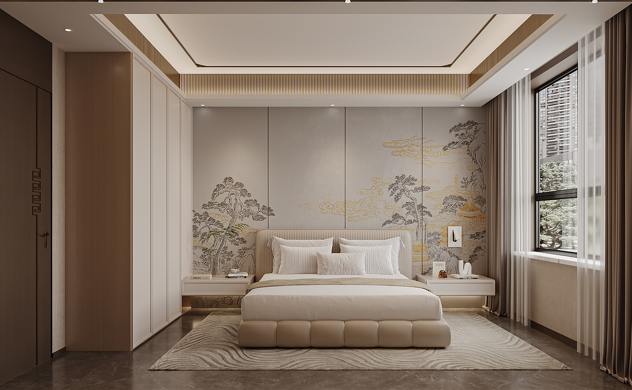 新中式（图ZMzQ5MjIxNzIw） - 家装设计 - 站酷设计师筑创空间效果表现原创素材 - 站酷ZCOOL