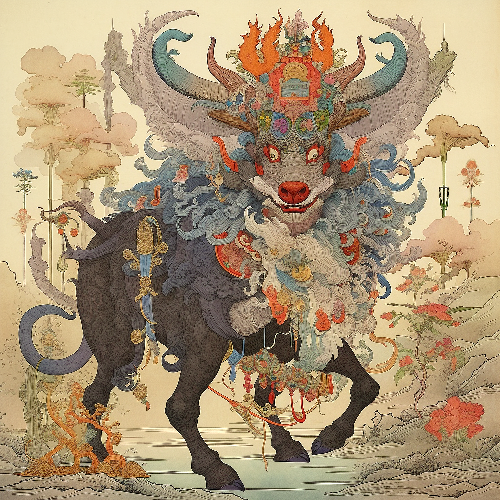 山海经神兽插画