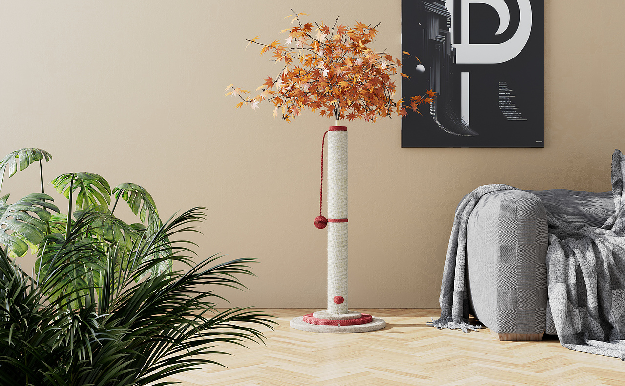 宠物用品渲染-猫爬架 P2