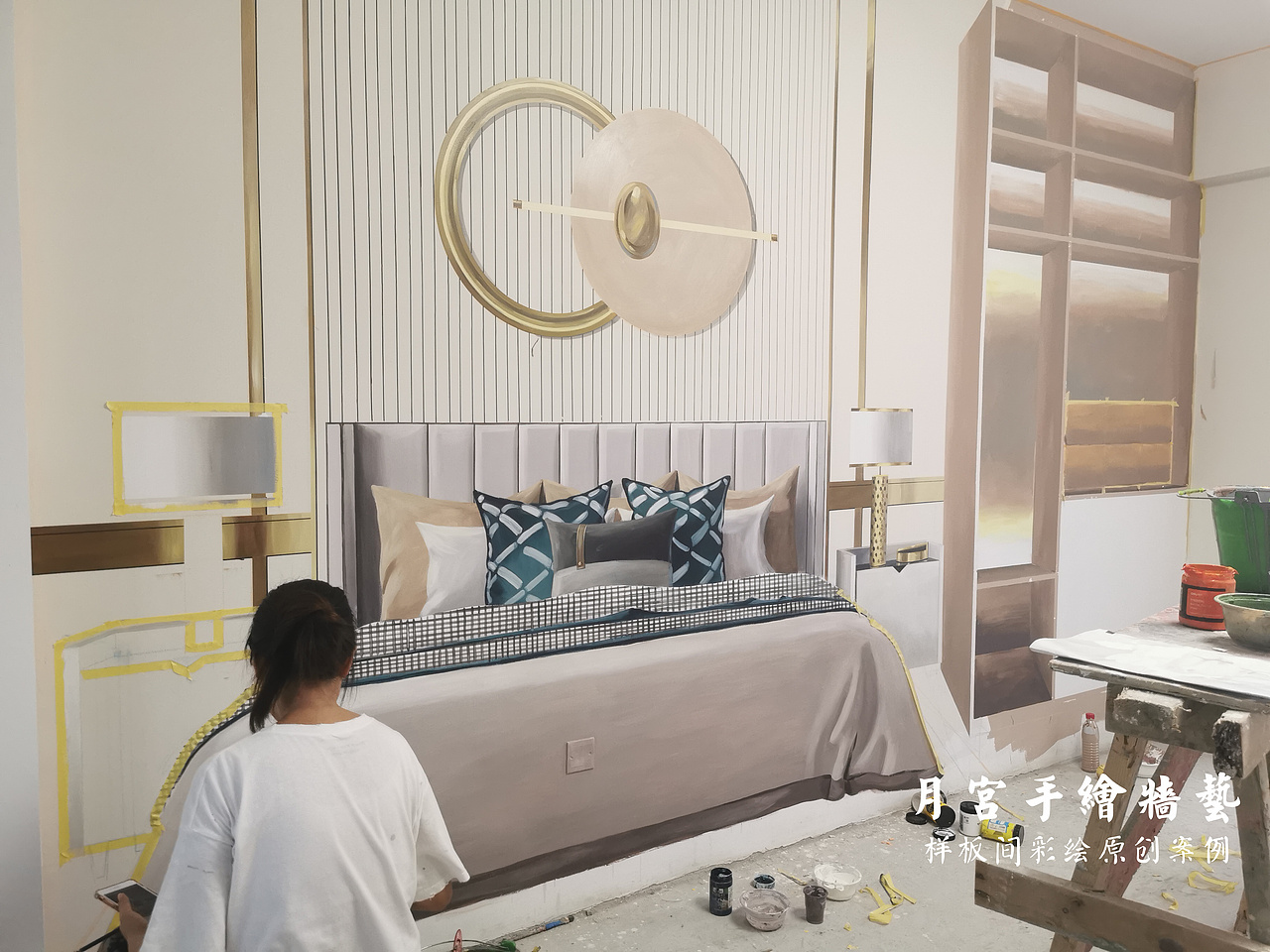 样板间彩绘 轻奢风样板间彩绘 清水样板间 3D样板间彩绘