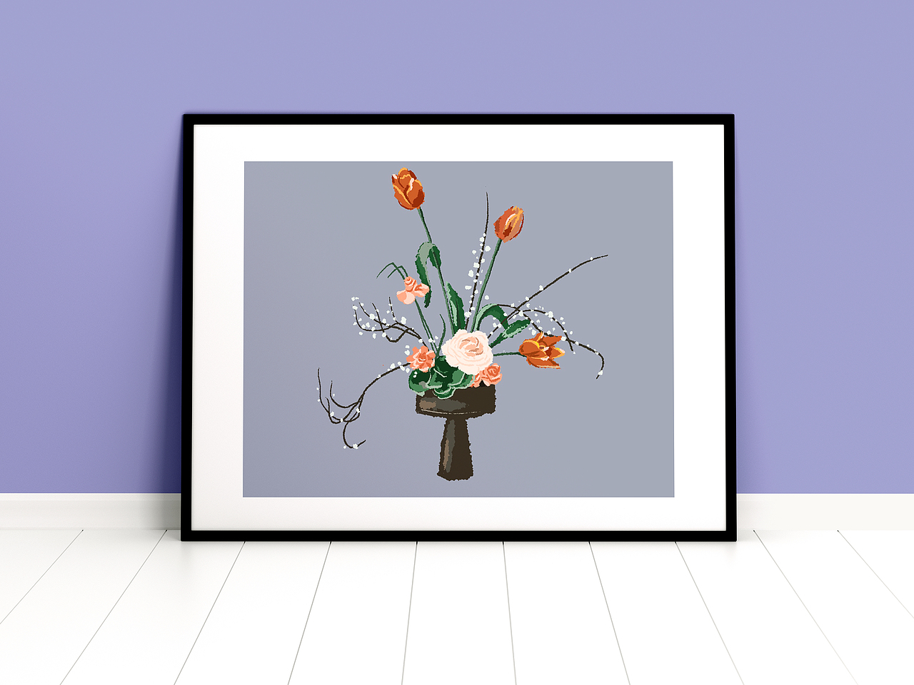 二月_插花（图ZMzMzODE2NDI0） - 创作习作 - 站酷设计师_双_喜_原创素材 - 站酷ZCOOL