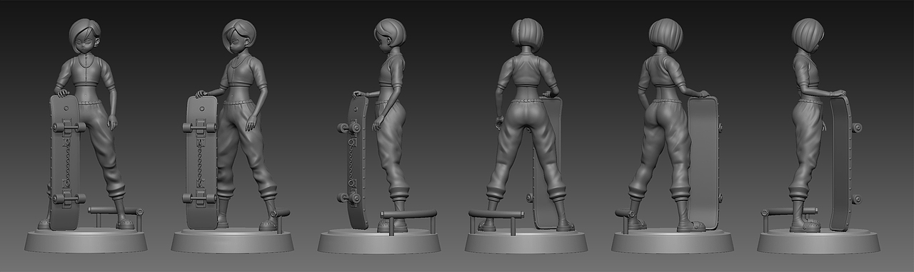 滑板女孩，廢土上的風(fēng)行者！（圖ZMzY1ODA0MjU2） - 人物/生物 - 站酷設(shè)計師設(shè)計師大東原創(chuàng)素材 - 站酷ZCOOL