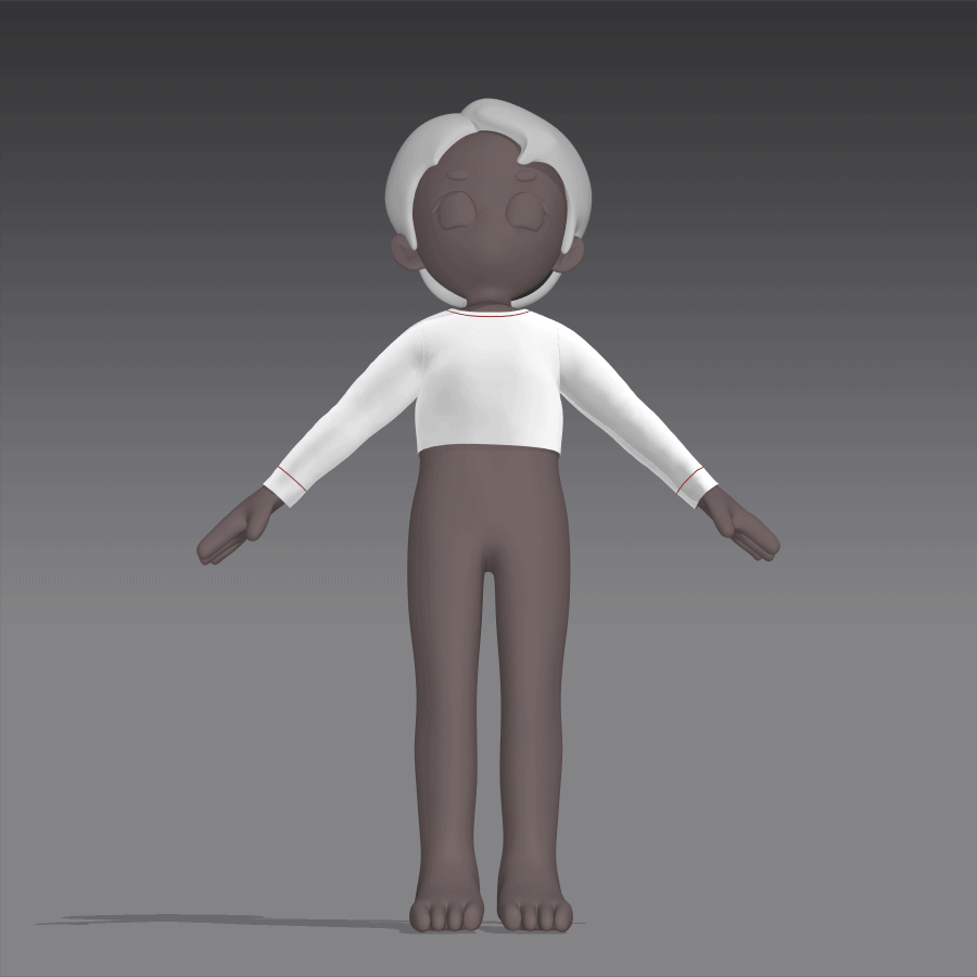 MD+C4D建模练习 - 男孩与小羊 时尚及休闲服饰设计