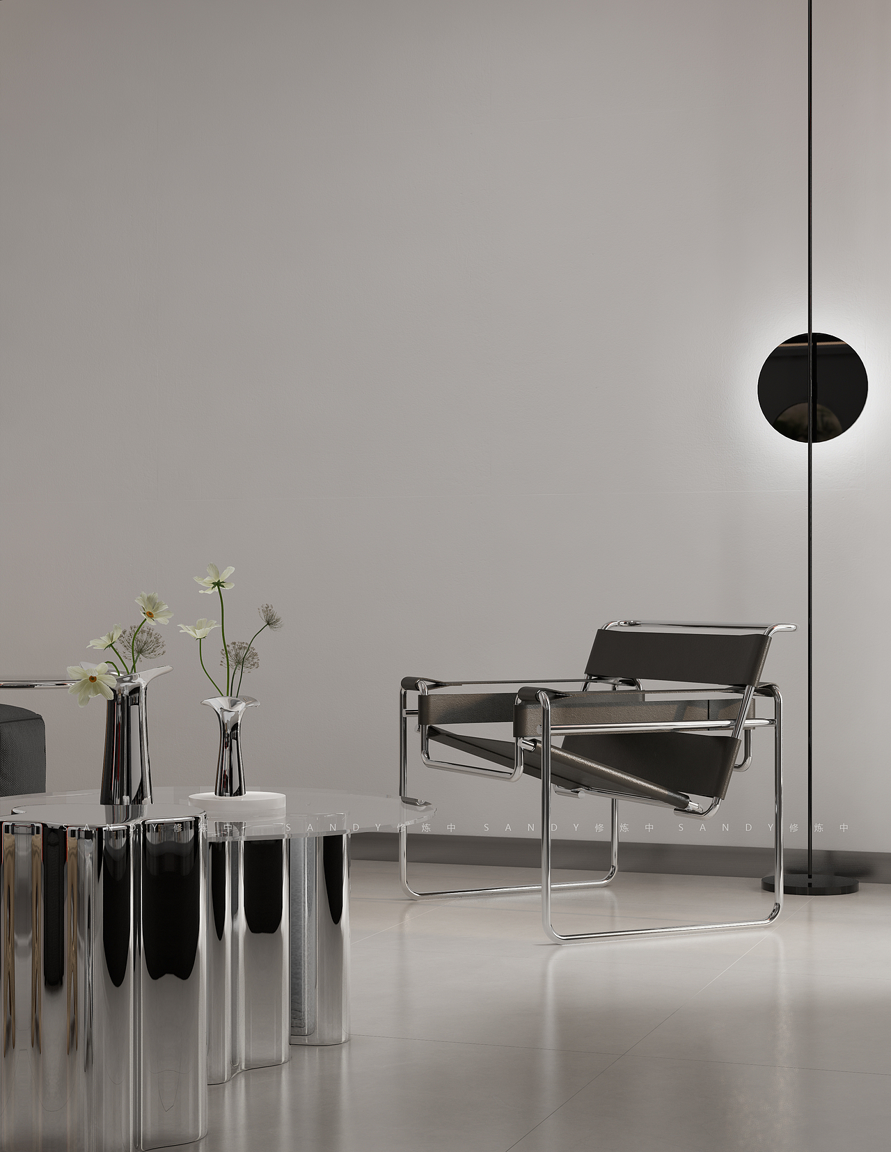 SketchUp 效果圖表現(xiàn) 極簡 現(xiàn)代風(fēng)格（圖ZMzU0MjQ3NjE2） - 建筑/空間 - 站酷設(shè)計(jì)師SANDY修煉中原創(chuàng)素材 - 站酷ZCOOL