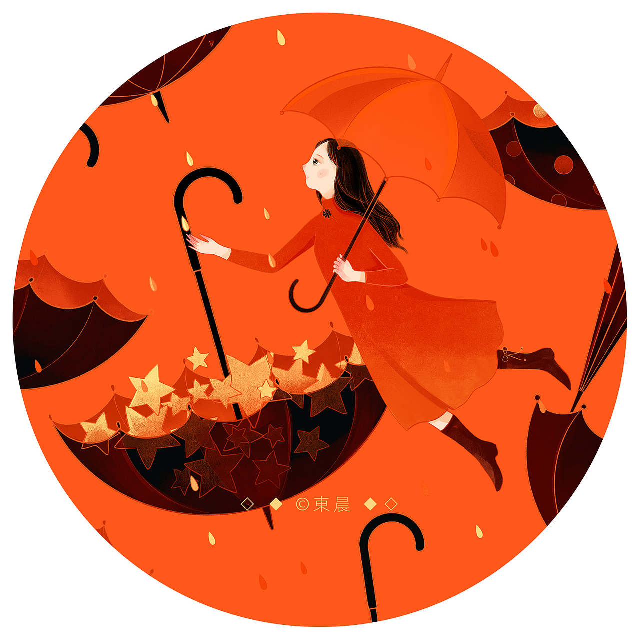 少女星星成长系列幻想插画（图ZMzM1ODQxMDQ4） - 商业插画 - 站酷设计师東晨原创素材 - 站酷ZCOOL