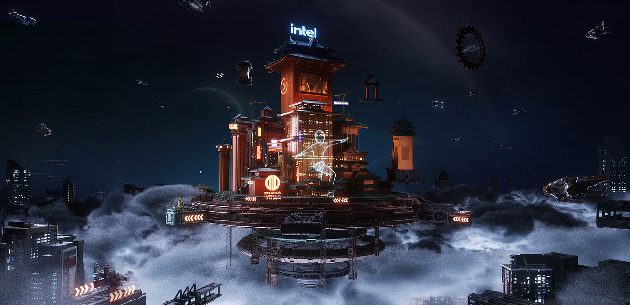 intel 元宇宙网页主视觉（图ZMzAwNjM3MTUy） - 建筑/空间 - 站酷设计师样儿动画原创素材 - 站酷ZCOOL
