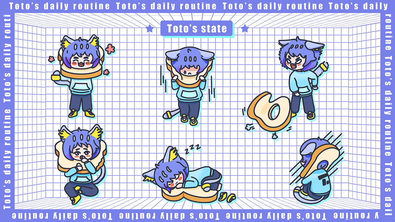 个人原创IP-吐司猫Toto