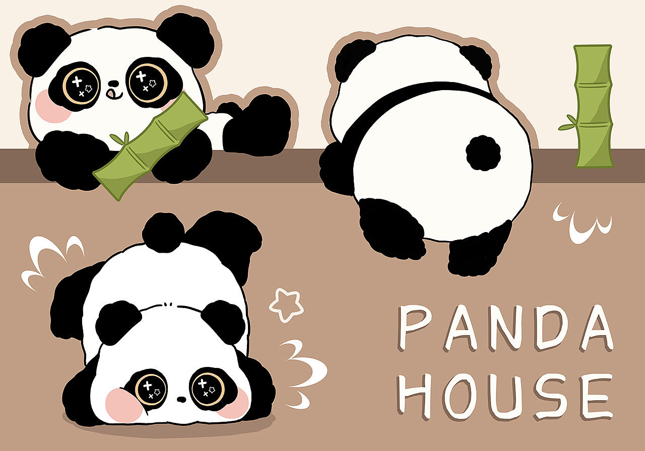 快乐小熊猫（图ZMzY2NzI0Mzcy） - 商业插画 - 站酷设计师普兰7856原创素材 - 站酷ZCOOL