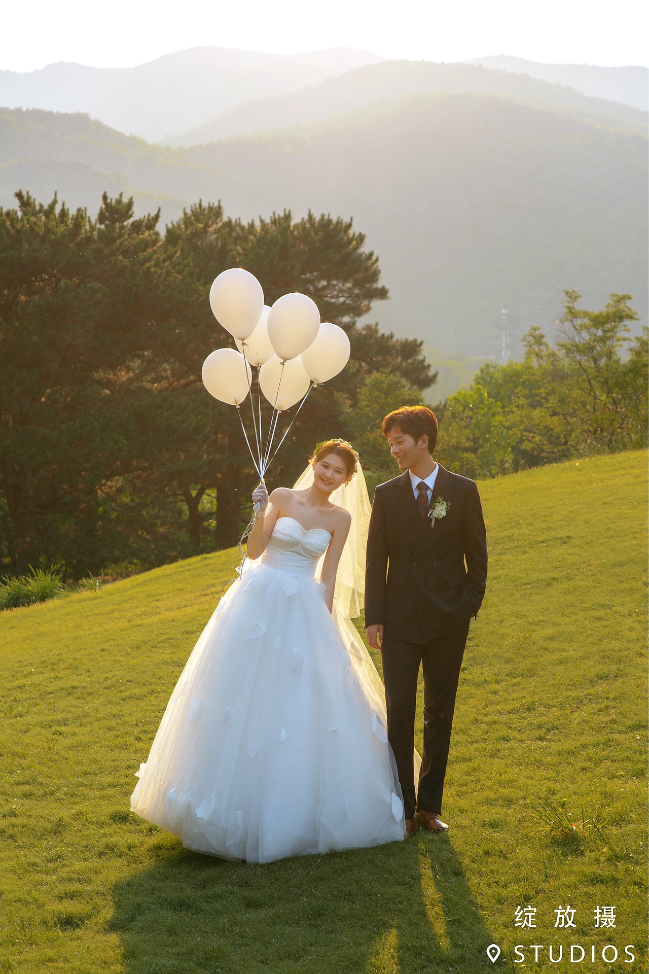 被说是甜到掉牙的草坪婚纱照 | 森系