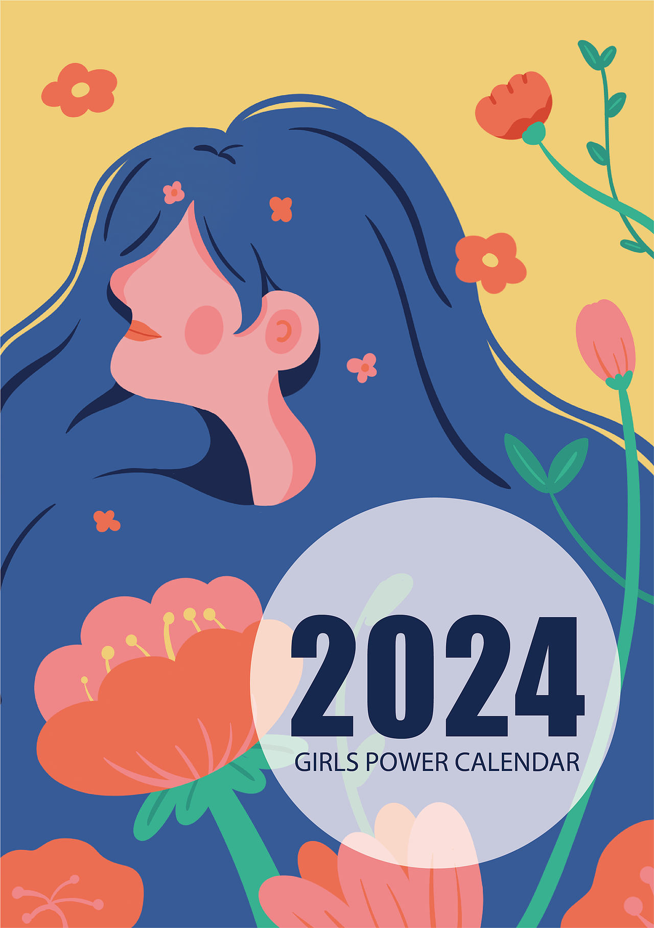 2024年原创扁平风插画日历【坚持的力量】（图ZMzU4NzQwODYw） - 创作习作 - 站酷设计师插画设计静静子原创素材 - 站酷ZCOOL