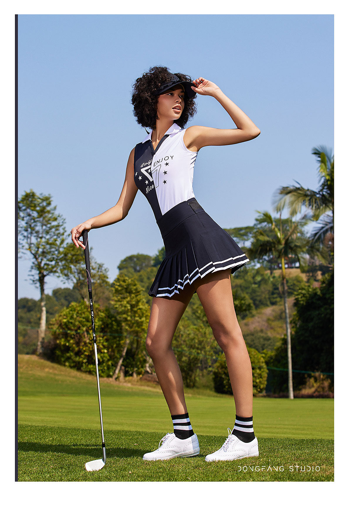 运动高尔夫服套装拍摄