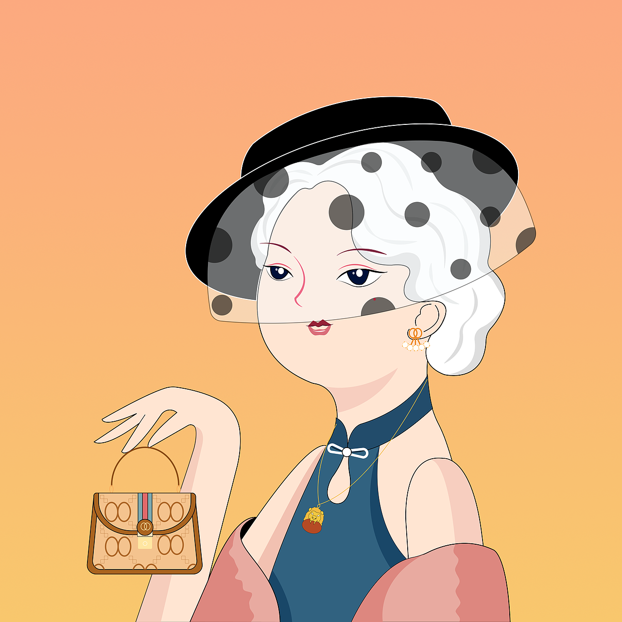 民国少女NFT（图ZMzAyNTY3MzY0） - 创作习作 - 站酷设计师爱谷穗的猫原创素材 - 站酷ZCOOL
