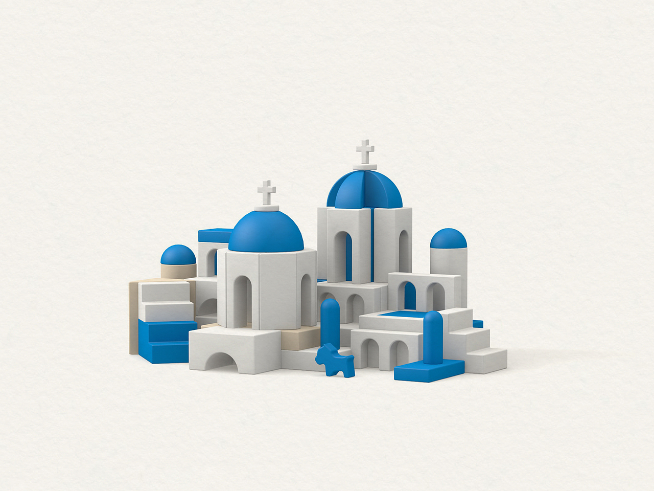 INUKSUK 圣托里尼主题搭建积木 产品/包装设计（图ZMzY4ODU1MjQw） - 玩具 - 站酷设计师刘玉设计原创素材 - 站酷ZCOOL