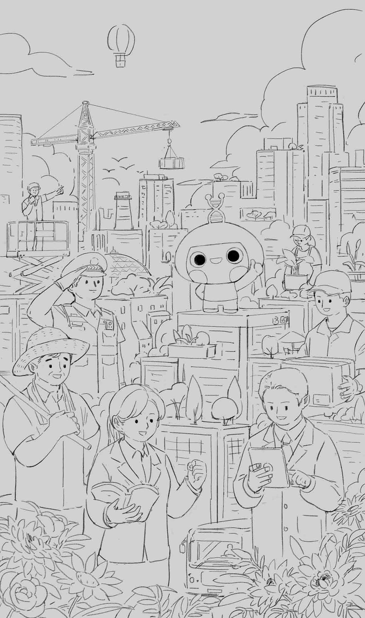 华大基因节日插画海报（图ZMzU3NDAyMjAw） - 商业插画 - 站酷设计师七鬼五二三原创素材 - 站酷ZCOOL