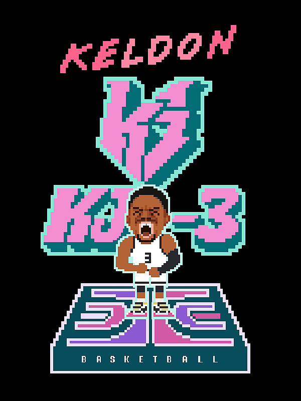 中乔体育代言人NBA球星KJ像素视觉（图ZMzYzMzY4ODY4） - 像素画 - 站酷设计师刘振宇原创素材 - 站酷ZCOOL