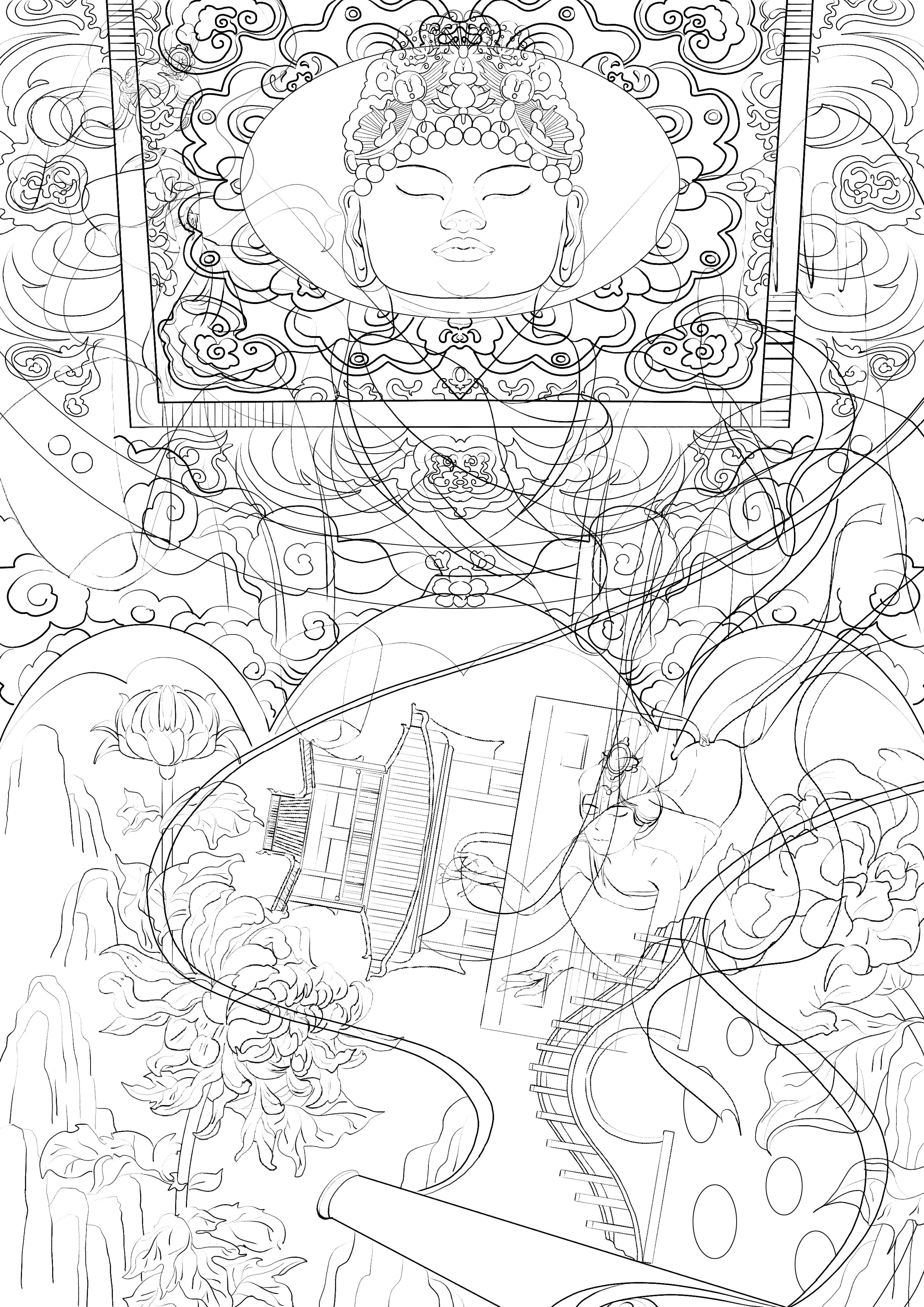 城市插画/国潮插画/敦煌/敦煌飞天（图ZMjk2NzIzMDE2） - 商业插画 - 站酷设计师狐吃酒原创素材 - 站酷ZCOOL