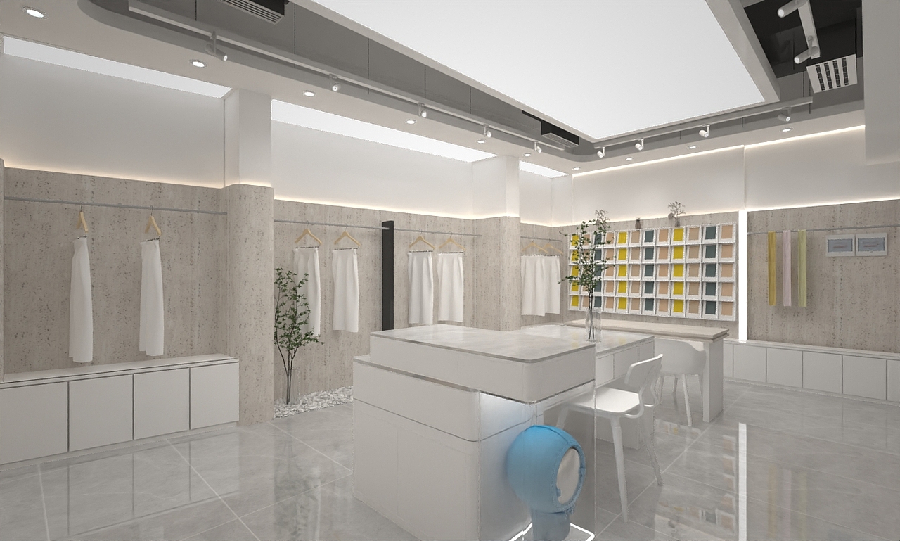 纺织,面料,服装,服装店,店铺,门头,展示