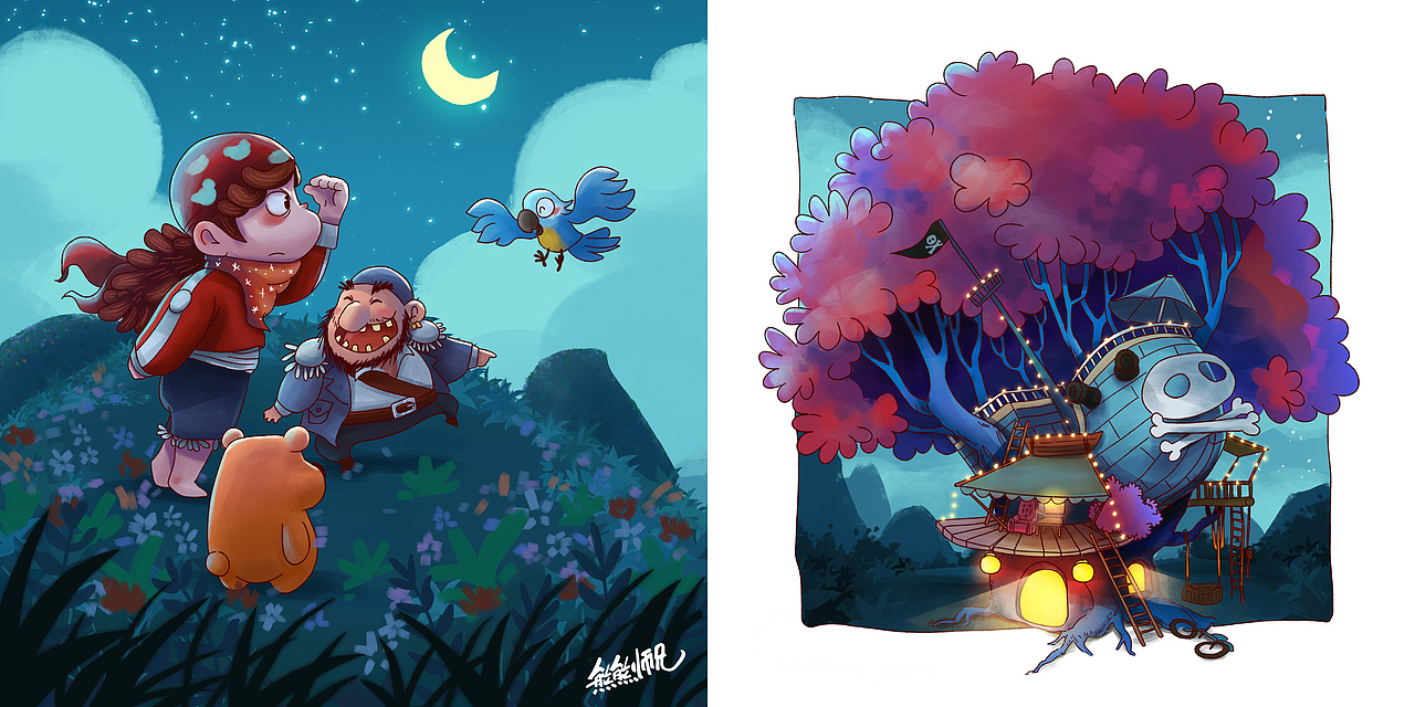 绘本——迷路的海盗（图ZMzAwNDU5ODg0） - 绘本 - 站酷设计师熊熊师兄Avidor原创素材 - 站酷ZCOOL