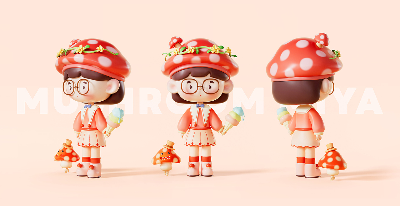 原创IP形象设计 - MIYA的美食研究计划