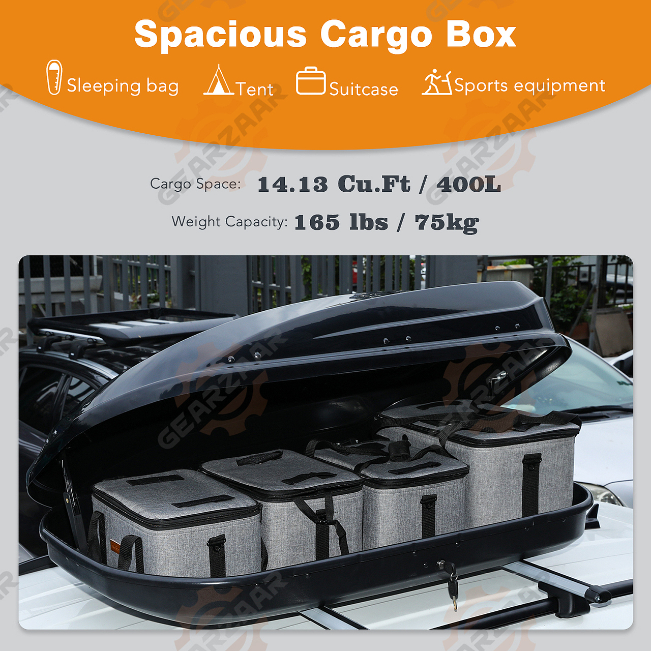 汽配設(shè)計(jì)--400L 亮黑色 雙側(cè)開(kāi) 汽車(chē)車(chē)頂行李箱（圖ZMzU5Nzk0NzEy） - 生活用品 - 站酷設(shè)計(jì)師金子愛(ài)財(cái)原創(chuàng)素材 - 站酷ZCOOL